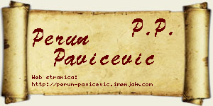 Perun Pavičević vizit kartica
